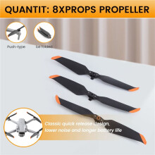 for Air 2/2S Low-Noise Props Propellers 7238 Props Blade Foldable Quick Release Propeller for Air 2 2S