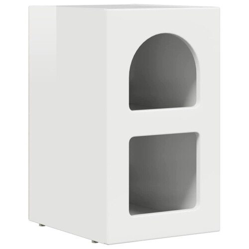 VidaXL vidaXL Bedside Table High Gloss White 29.5 x 33.5 x 50 cm 1