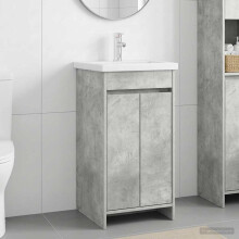 vidaXL Badezimmerschrank mit Waschbecken Betongrau 42 x 40 x 84,5 cm