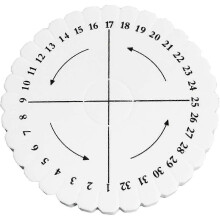 White Round EVA Foam Threaded Disc Weave Board for Thin Bead DIY Weaving.