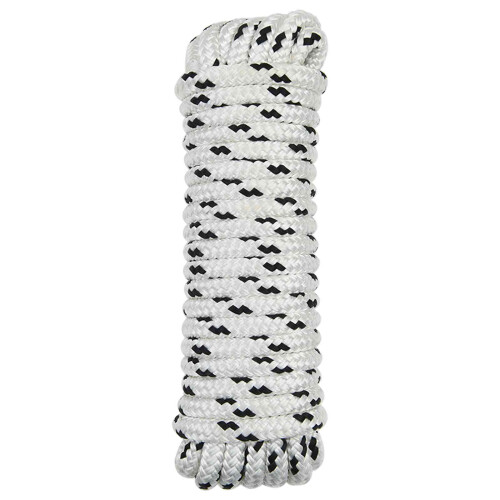 VidaXL vidaXL Boat Rope 15 m 1 White and Black Polyester
