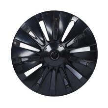 Sport Radnabekappen Mattschwarz Set 4 Stk Tesla