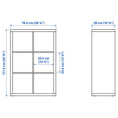 IKEA KALLAX 6 Cube Shelving Unit 77x112 cm 2
