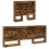 VidaXL vidaXL Storage Headboard with Shelf Smoked Oak 90 cm Engineered Wood 5