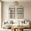 Homcom HOMCOM Large Arched Wall Mirror with 3-Piece and Tempered Glass 9