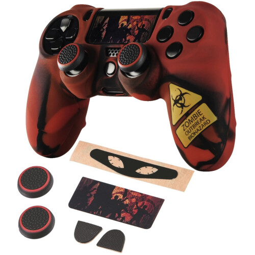 Hama 7in1 Set Schutzhülle Skin Undead für PS4 Controller