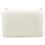 White Boucle Footstool Stool with Wood Legs 6