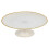 Textured Glass Cake Stand Gold Rim 7