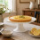Textured Glass Cake Stand Gold Rim 5