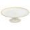 Textured Glass Cake Stand Gold Rim 9