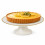Textured Glass Cake Stand Gold Rim 1