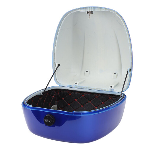 ABS Motorrad Koffer mit Codeschloss 33 Liter Blau 1