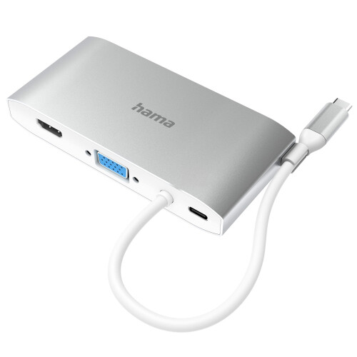 Hama USB-C-Hub Multiport 8 Port 3x USB-A 2x USB-C VGA HDMI LAN 2