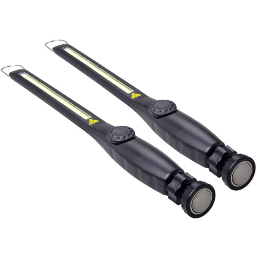 2x USB Werkstatt-Handlampe 4,5W COB LED Magnet + Haken 1