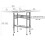 Adjustable Fabric Cutting Table with Grid & Storage Silver/White 149x91x77-100cm 6