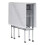 Adjustable Fabric Cutting Table with Grid & Storage Silver/White 149x91x77-100cm 2