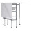 Adjustable Fabric Cutting Table with Grid & Storage Silver/White 149x91x77-100cm 3