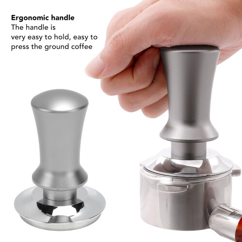 Kaffeestampfer 58mm mit Rückstellfeder Edelstahl 1