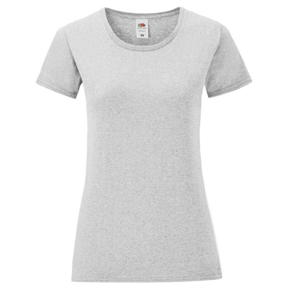 Fruit Of The Loom (S, Athletic Heather Grey) Womens/Ladies Iconic T-Shirt