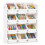 (Tall 4 Tier, White) Multi-Tier Kids Toy Storage Organiser Bins 1