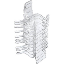 (6CM) 10 Pcs Acrylic Triangle Displays - Clear Plastic Collectibles Display (Small)