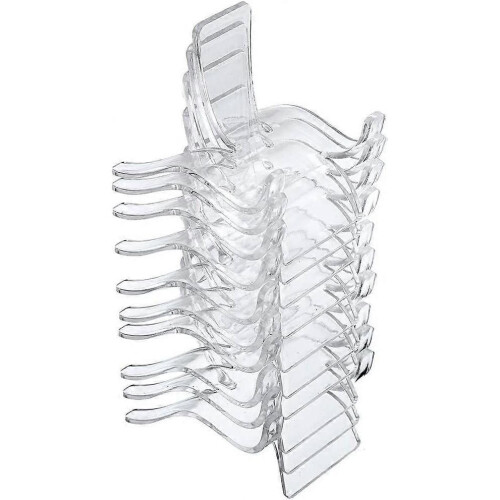 (6CM) 10 Pcs Acrylic Triangle Displays - Clear Plastic Collectibles Display (Small)