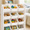 (Tall 4 Tier, White) Multi-Tier Kids Toy Storage Organiser Bins 4