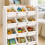 (Tall 4 Tier, White) Multi-Tier Kids Toy Storage Organiser Bins 5