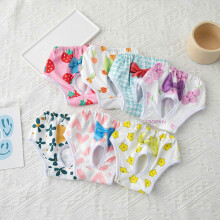 (L, 3) Dog Period Briefs Pants Pantie Soft Suspener Comfortable Pants Washable Pad Washable Female Dog Diapers S