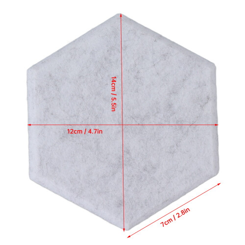 Akustikpaneele 12 Stk. 14x12x7cm Sechseck聚酯纤维