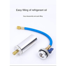 Refrigerant Oil Charging Tool for R134a Air Conditioning Systems, A/C Oil Injector Cylinder,Automotive A/C Charging Hose