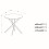 (Dark Oak) 80cm Round Dining Table w/ Intersecting Metal Legs 8