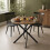 (Dark Oak) 80cm Round Dining Table w/ Intersecting Metal Legs 5