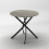 (Greige Oak) 80cm Round Dining Table w/ Intersecting Metal Legs 6