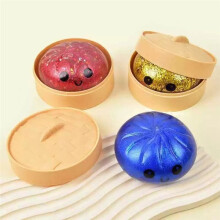 Realistic Steamed Bun Squeeze Toys Colorful Simulation Birthday Gift Stress Relief Bun Steamer Squeeze C