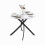 (White Marble) 80cm Round Dining Table w/ Intersecting Metal Legs 1