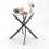 (Glass) 80cm Round Dining Table w/ Intersecting Metal Legs 1
