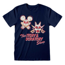(S, Navy Blue) The Simpsons Unisex Adult Brokenskulls T-Shirt