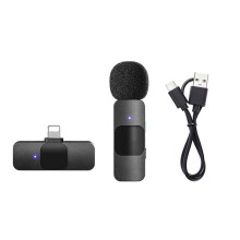 Microphone Sans Fil Lavalier pour , Android, PC, Appareils USB-C - Idéal pour L'Enregistrement et le Streaming BY-V1