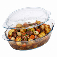 2.9L  Borosilicate Glass Casserole Dish with Lid
