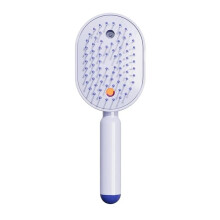 Elektrische Sprays Luftkissen-Massagekamm Elektrische Dampfbürste für Haare Wiederaufladbarer Dampfhairstraightener Lila