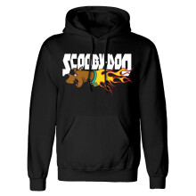 (XL, Black) Scooby Doo Unisex Adult Scooby Doo Flaming Hoodie