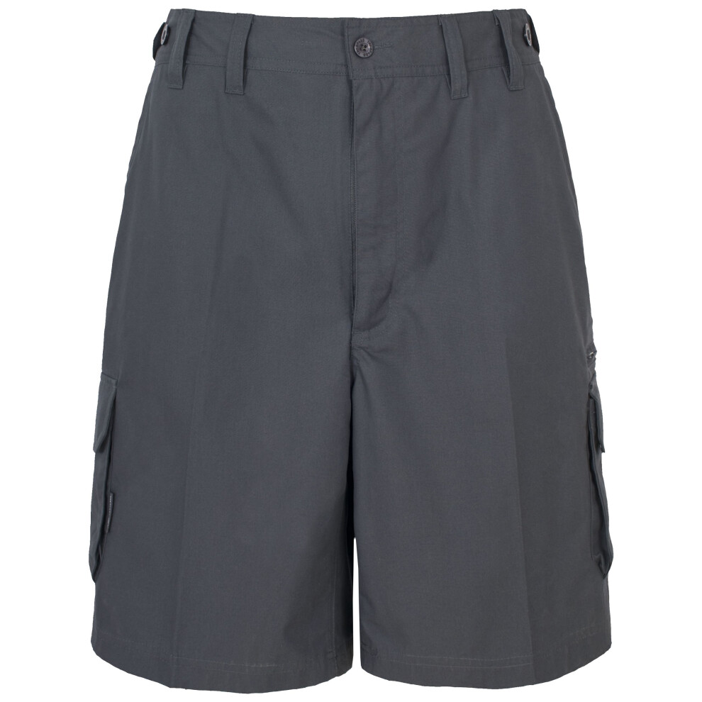 Trespass (M, Graphite) Mens Gally Water Repellent Hiking Cargo Shorts