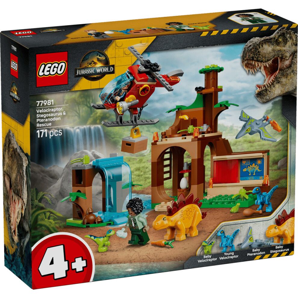 Lego Velociraptor, Stegosaurus & Pteranodon Rescue 77981 - Image 5
