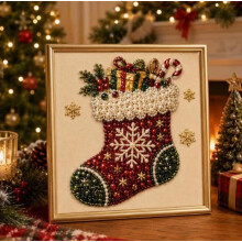 (Christmas 2) Art DIY Kit Home Decor Ghost Pearl Christmas Wall Art DIY Fall Halloween