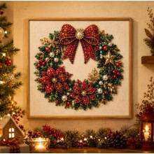 (Christmas 3) Art DIY Kit Home Decor Ghost Pearl Christmas Wall Art DIY Fall Halloween