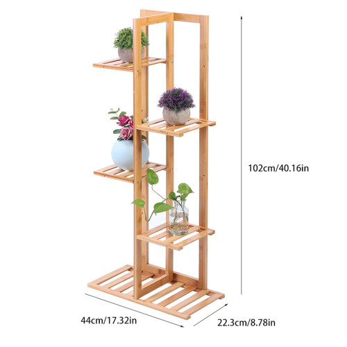 Bambus Blumentopfständer 5 Ebenen Tragkraft