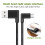 90 Degree Angle Connector Nylon Braided Smartphone Charger Cable Micro USB Quick Charge Power Cables for Android Flexible & Durable Universal Adapter 2