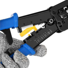 RJ45 Crimping Tool Kit for RJ11/RJ12/CAT5/CAT6/Cat5e Computer Maintenacnce Lan Cable Tester Network Repair Tool Set
