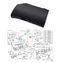 Co--Lagerbox-Abdeckplatte 55042-0D070-B0 für Yaris 08-13 Beifahrer-Dashboard-Handschuhfach-Werkzeugkasten-Panel 550420D060